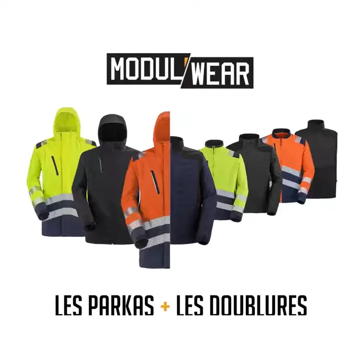 JEATHA Ensemble Vêtement De Sécurité Homme - Veste Manches Courtes Et Pantalon Haute Visibilité - Travail