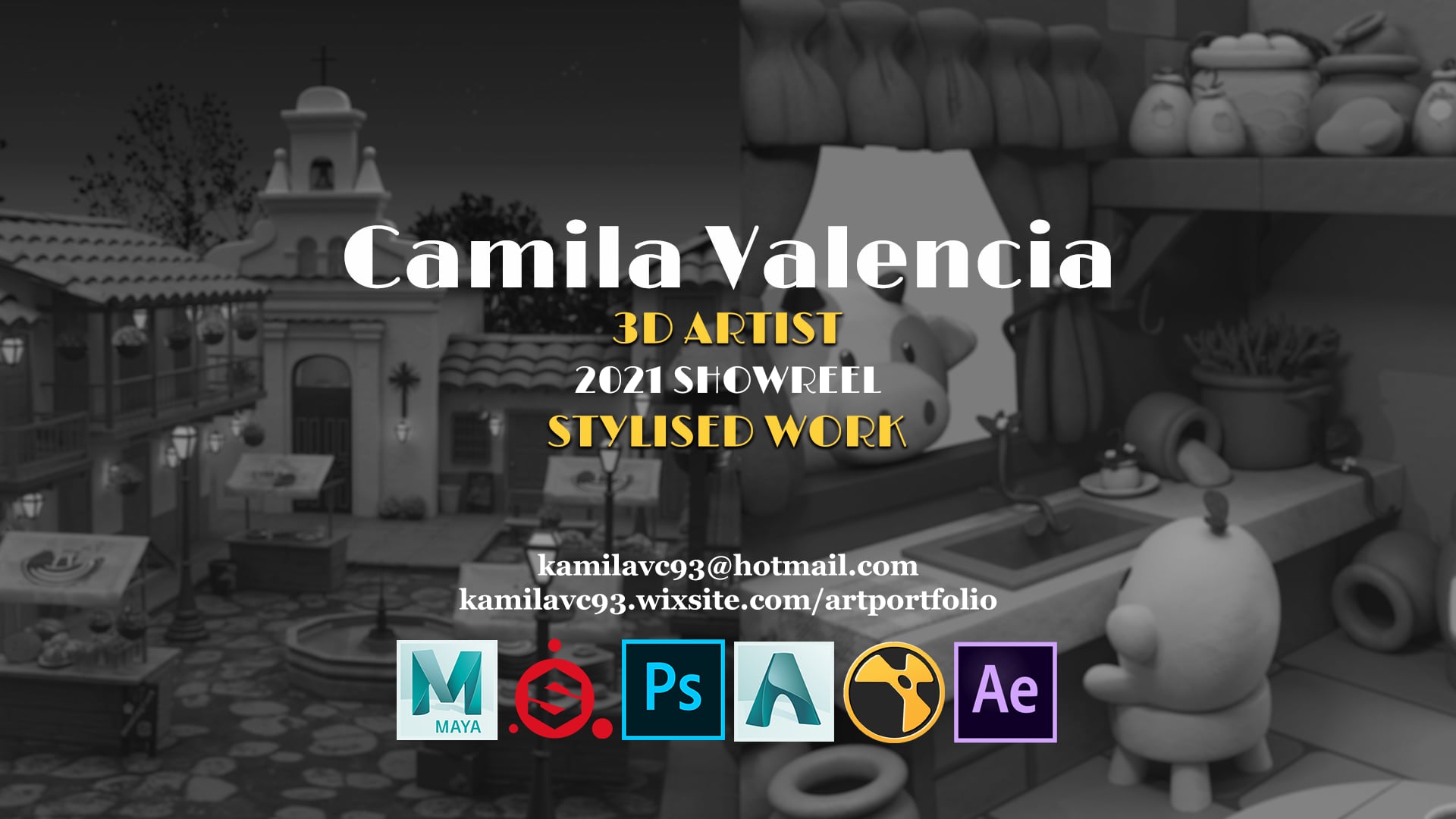 Stylised work - 2021 Showreel - Camila Valencia