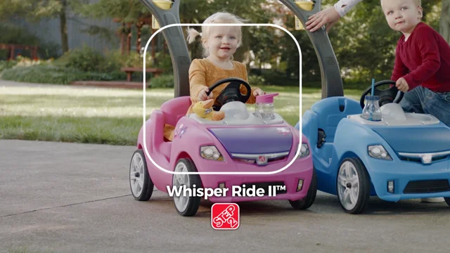 Step2 Whisper Ride II Kids Push Cars, Ride On Car, Seat Belt, Horn,  Toddlers Ages 1.5 – 4 Years Old, Max Weight 50 lbs., Quick Storage,  Stroller