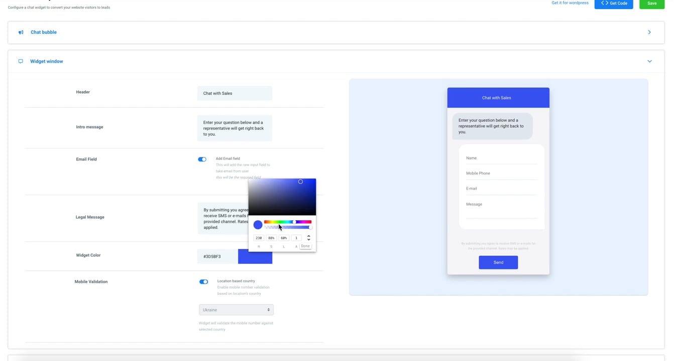 Chat Widget Color Update on Vimeo