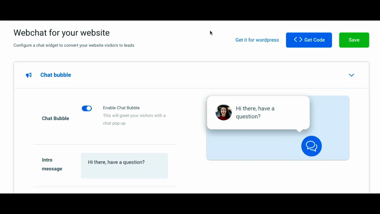 Chat Widget on Vimeo