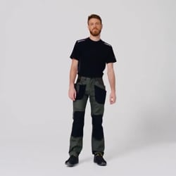 Vidéo: Pantalon genouillères vert kaki NATURTECH LIFE