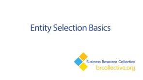 Entity Selection Basics