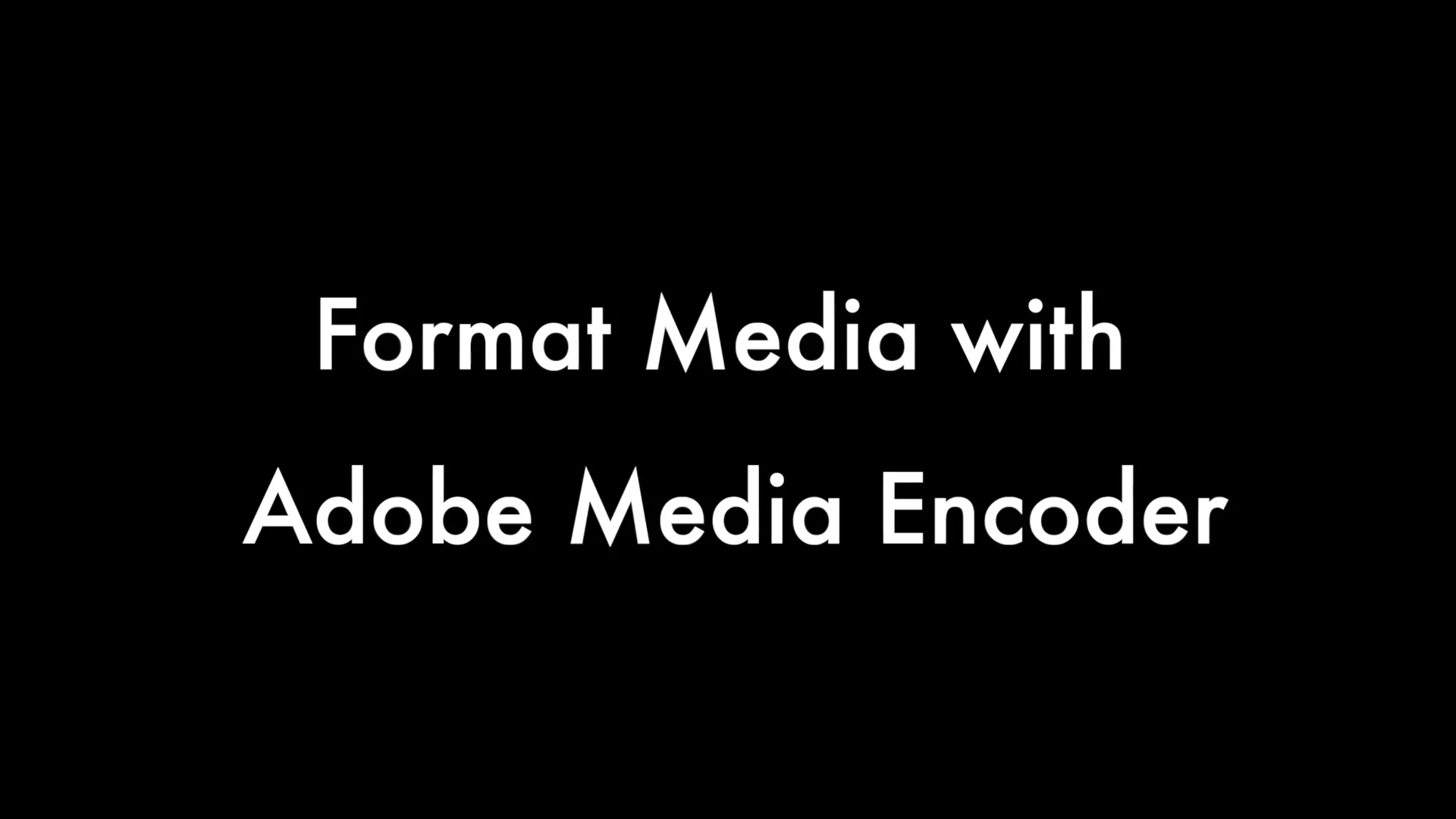 Using Adobe Media Encoder for TV22 on Vimeo