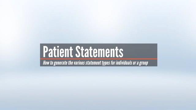 Patient Statements