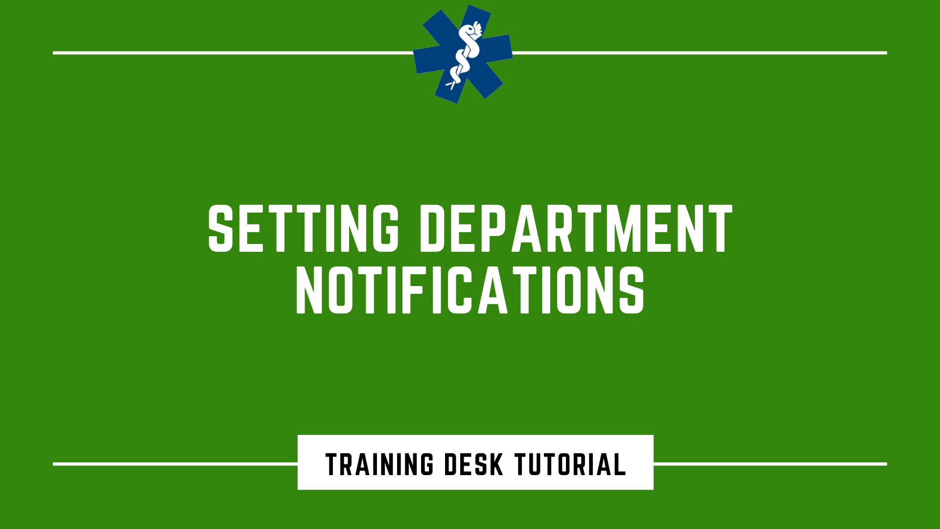 Setting Department Notifications