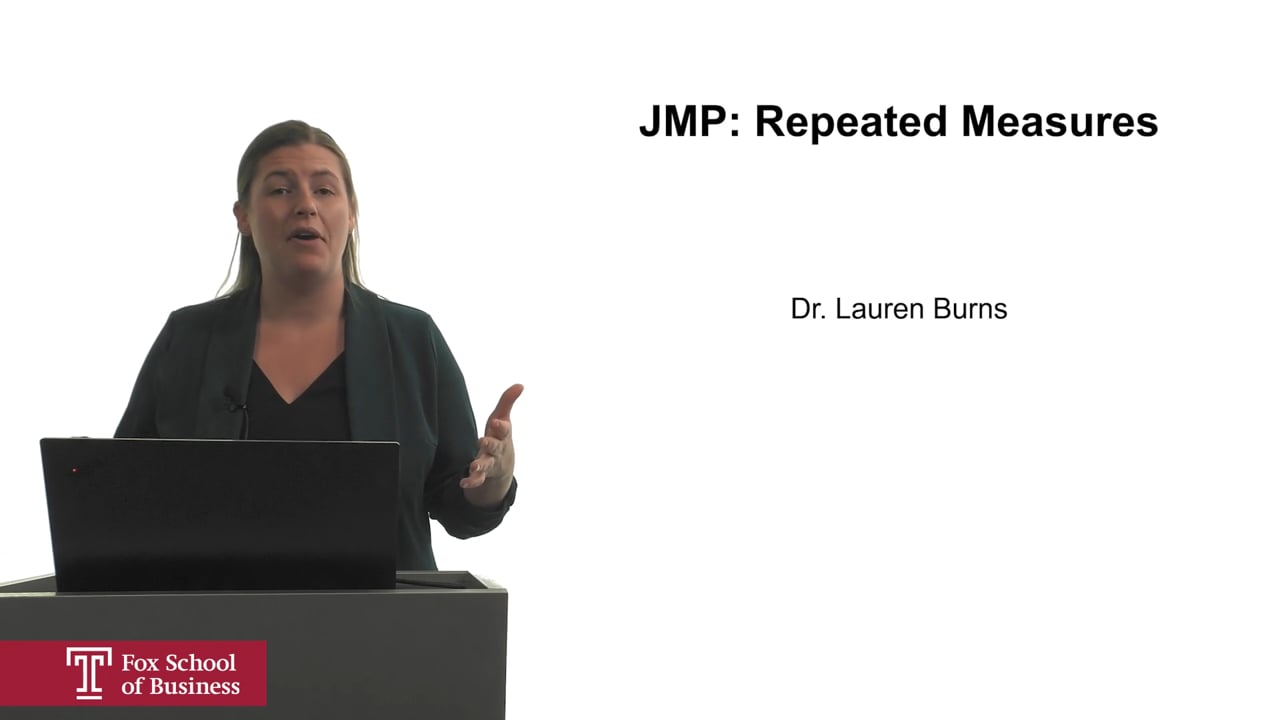 JMP Repeated Measures Video Vault
