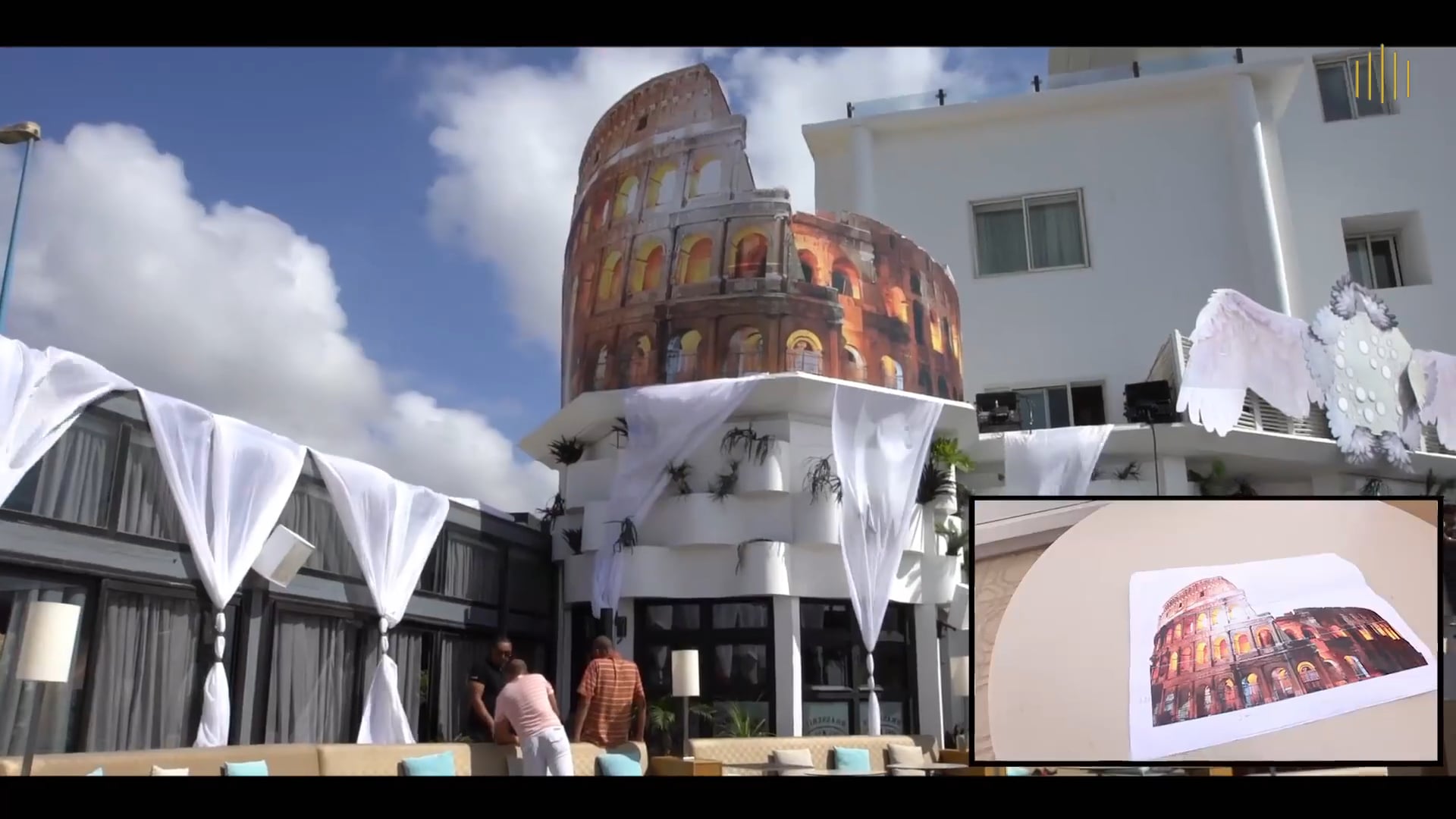 ANNIVERSAIRE VILLA BLANCA GREC THEME