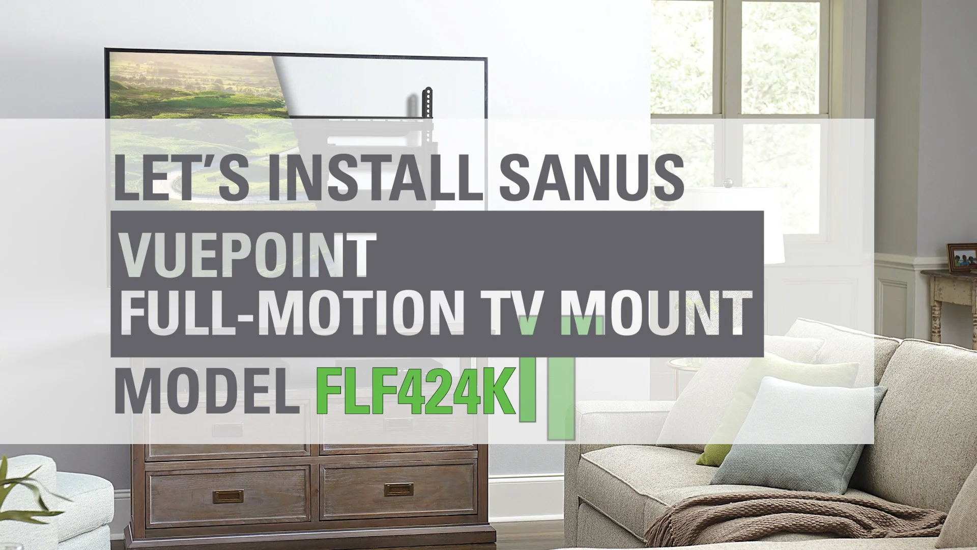 SANUS VuePoint FLF424KIT | Full-Motion Wall Mounts | TV Mounts and