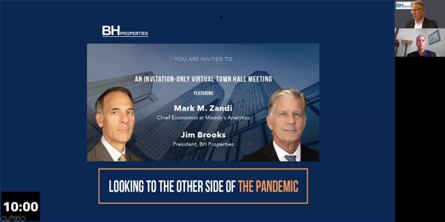 An Invitation-Only Virtual Town Hall Meeting Featuring Mark M. Zandi and Jim Brooks
