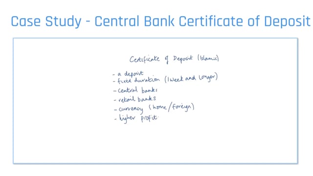 Case Study - Central Bank Certificate of Deposit: UAE Bank