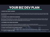 2b. How To Create Your Business Development Plan