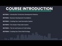 1a. Business Development Mastery Course Intro