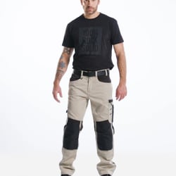 Vidéo: Pantalon de travail bicolore avec poches genoux 1556