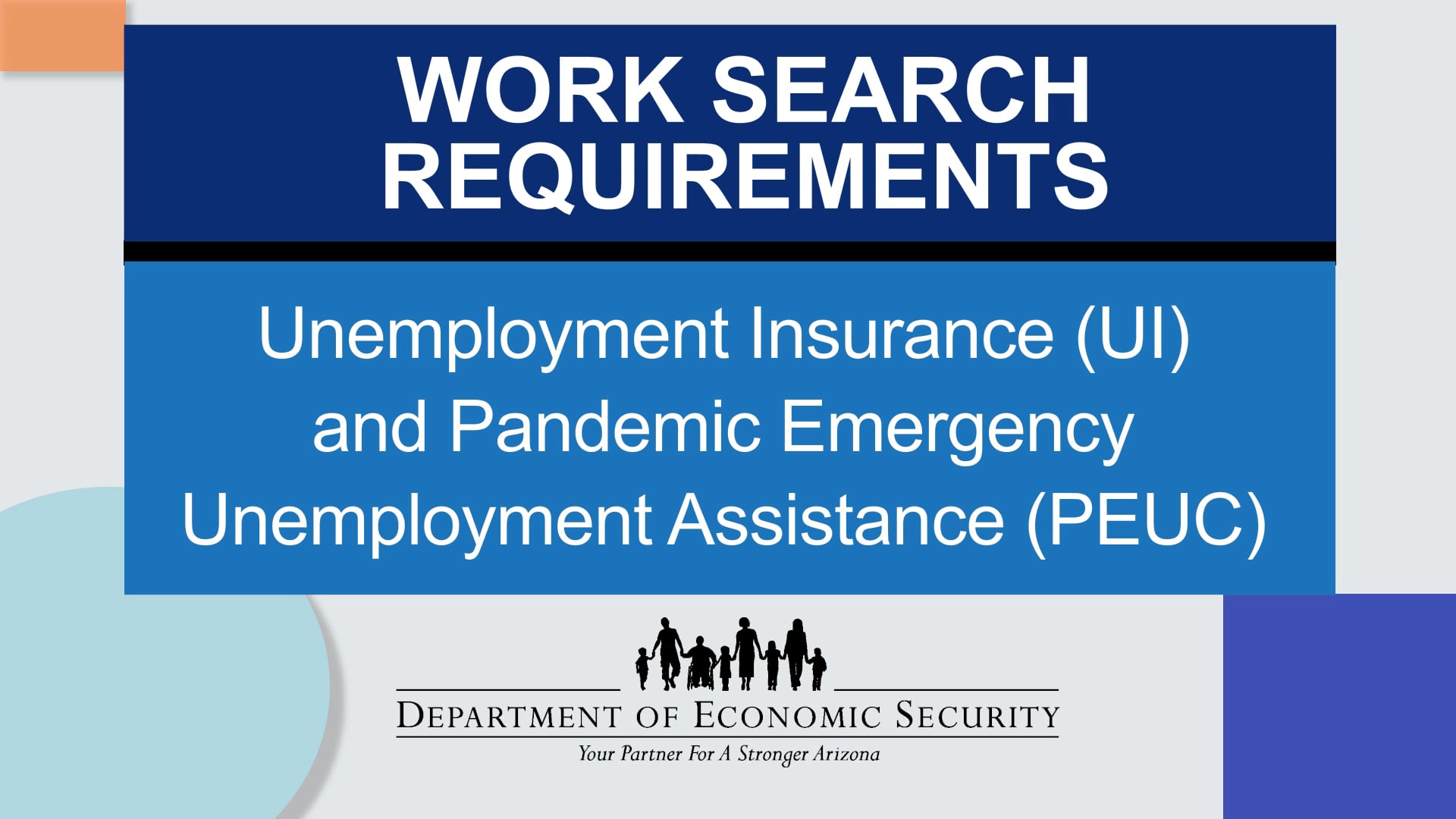 Work Search Requirements for Unemployment Insurance and Pandemic Emergency  Unemployment Assistance on Vimeo