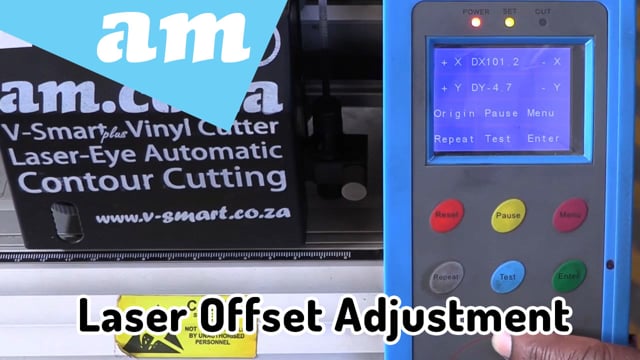 Contour Cutting Laser Alignment Offset Adjustment for V-Smart (Plus) and V-Auto Vinyl Cutters