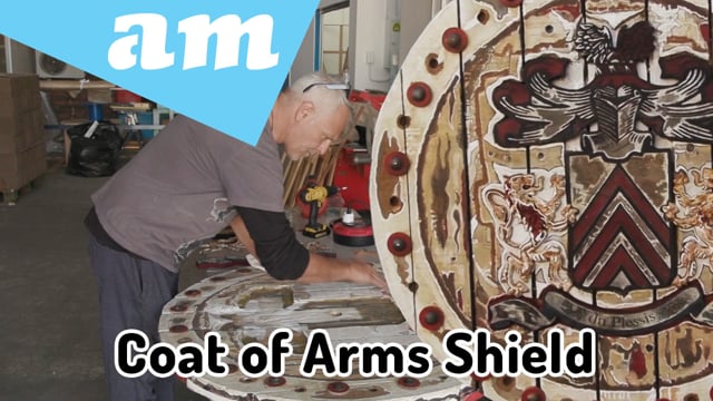 Coat of Arms Shield Restored by 16mm Plywood CNC Laser Engraving & Cutting on TruCUT Laser Machine