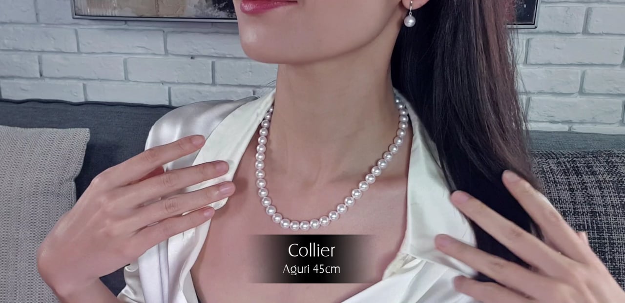 Collana Aguri 45cm - Perle Akoya 8/8.5mm | Gemperles