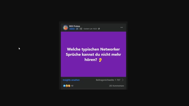 Interessante Entdeckung bei Textposting wegen Reichweite
