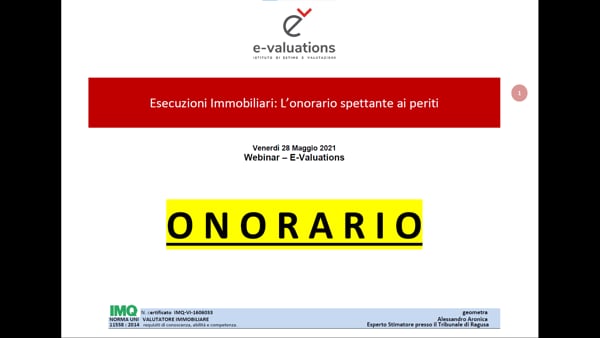 Esecuzioni Immobiliari: l'onorario spettante ai periti esperti del Giudice