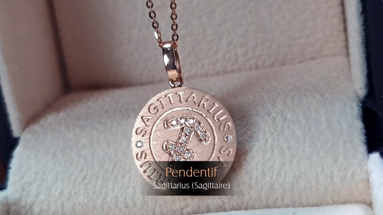 Ciondolo Sagittarius - Oro Rosa & Diamanti | Gemperles