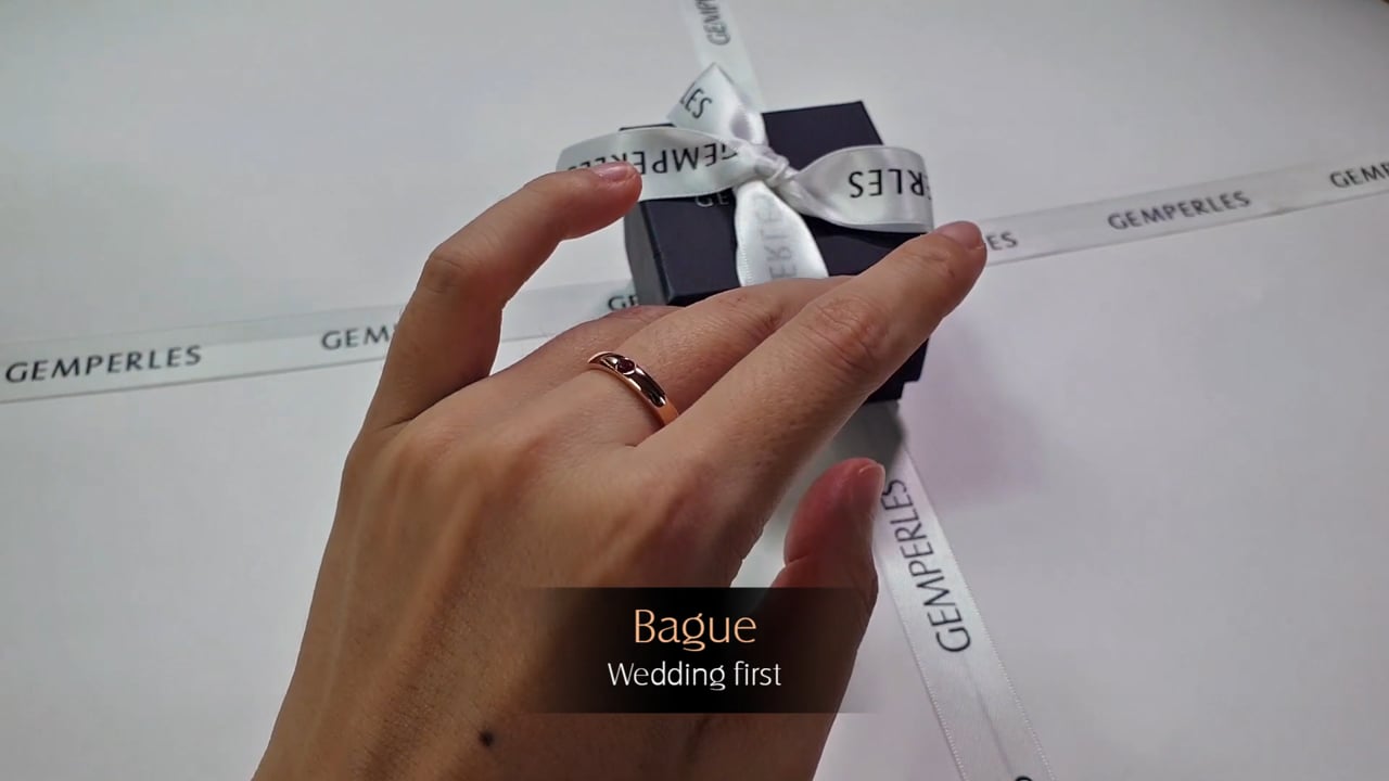 Bague Wedding First - Or Rose & Rubis | Gemperles