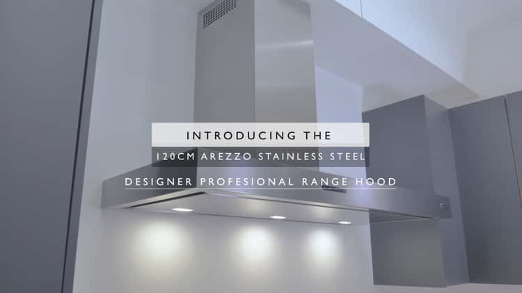 120cm Arezzo Designer Stainless Steel Range Cooker Hood