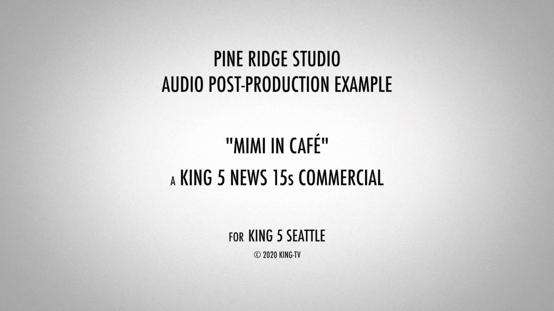 KING 5 "Mimi in Café"