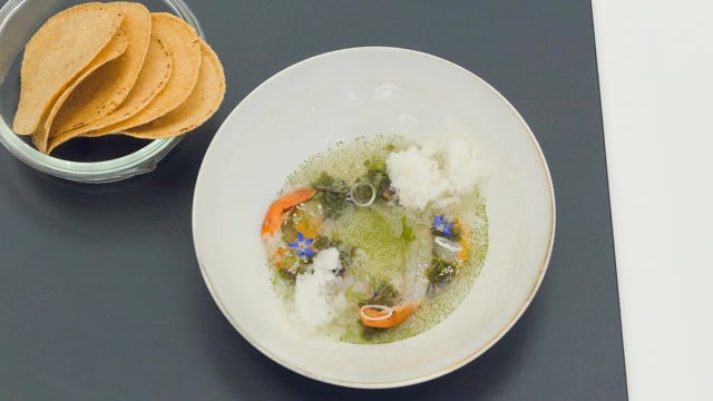 Fondo marino + granizado de ceviche