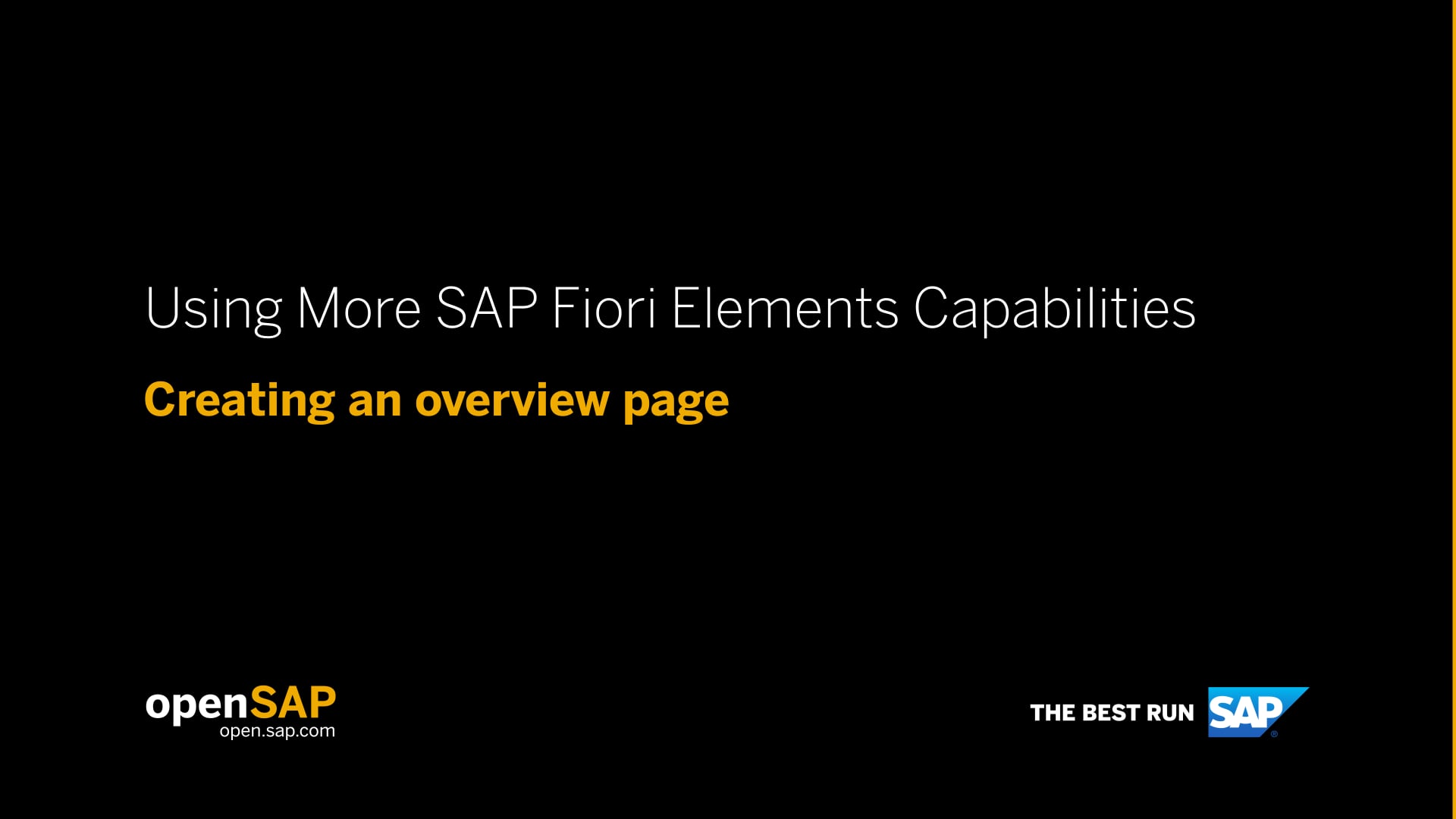 Unit 3: Creating An Overview Page | Developing And Extending SAP Fiori