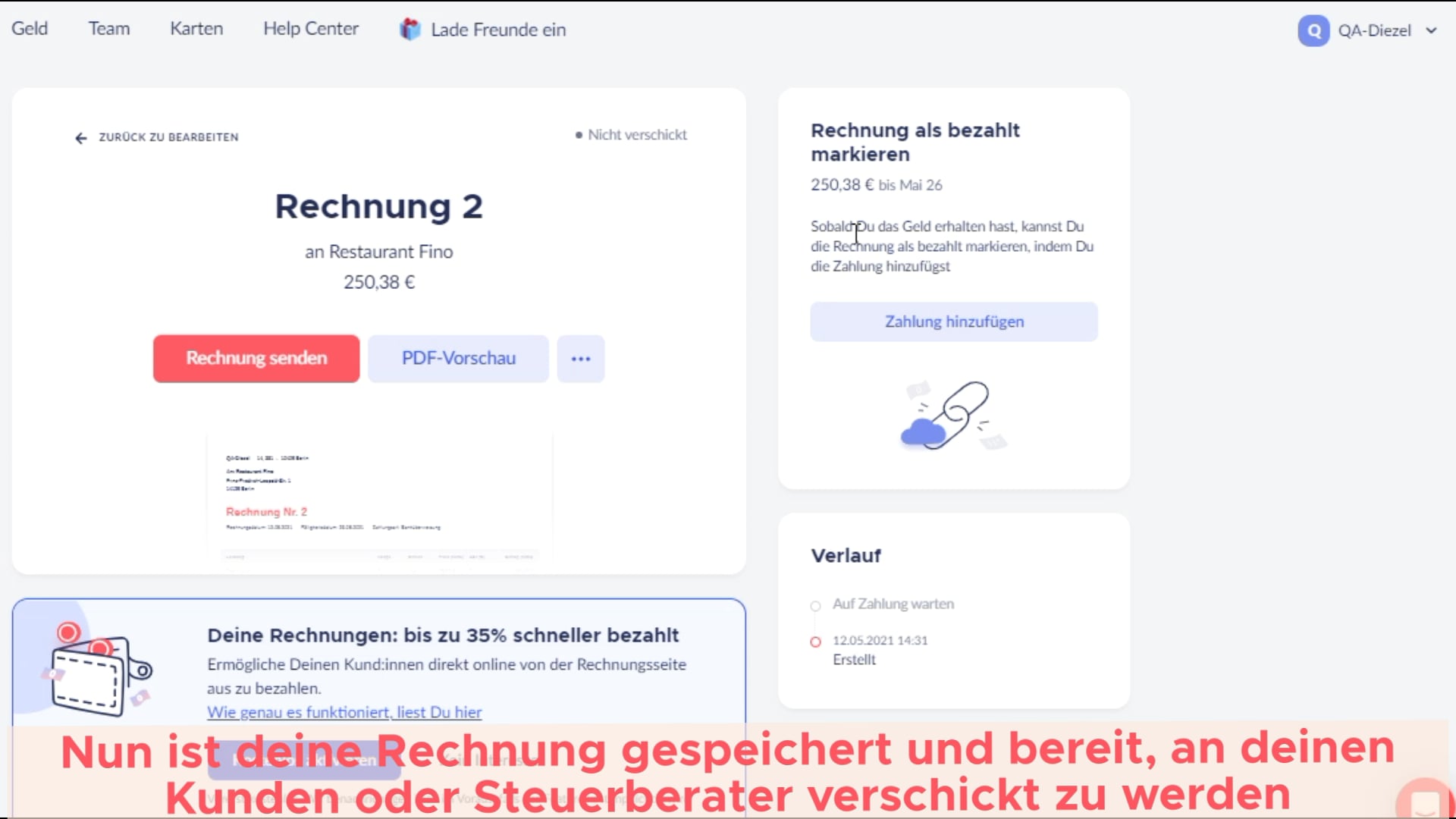 Wie man eine Rechnung erstellt on Vimeo