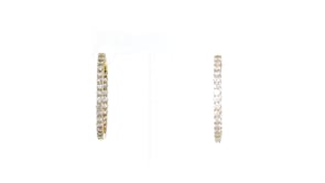 2.00 ct. t.w. Diamond Inside-Outside Hoop Earrings in 14kt Yellow Gold