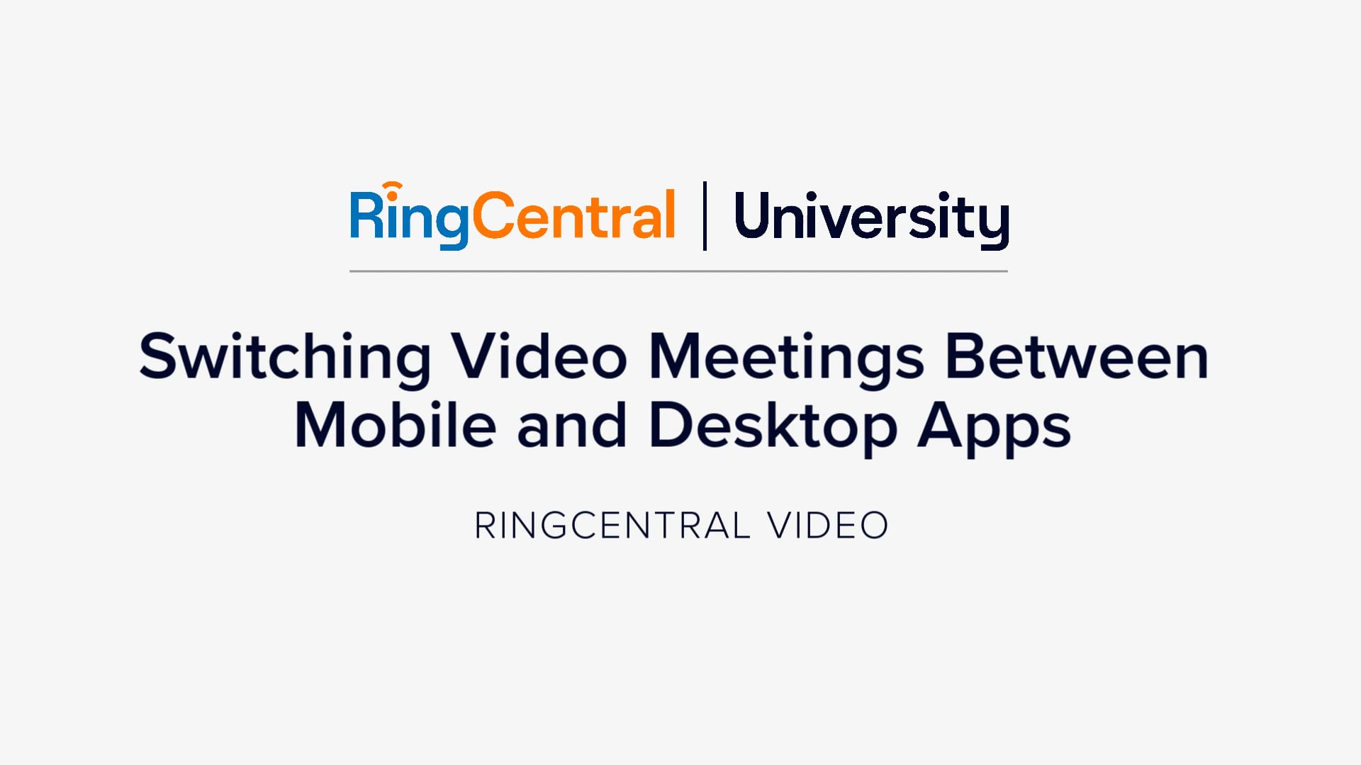 Switching Video Meetings Between Mobile and Desktop Apps