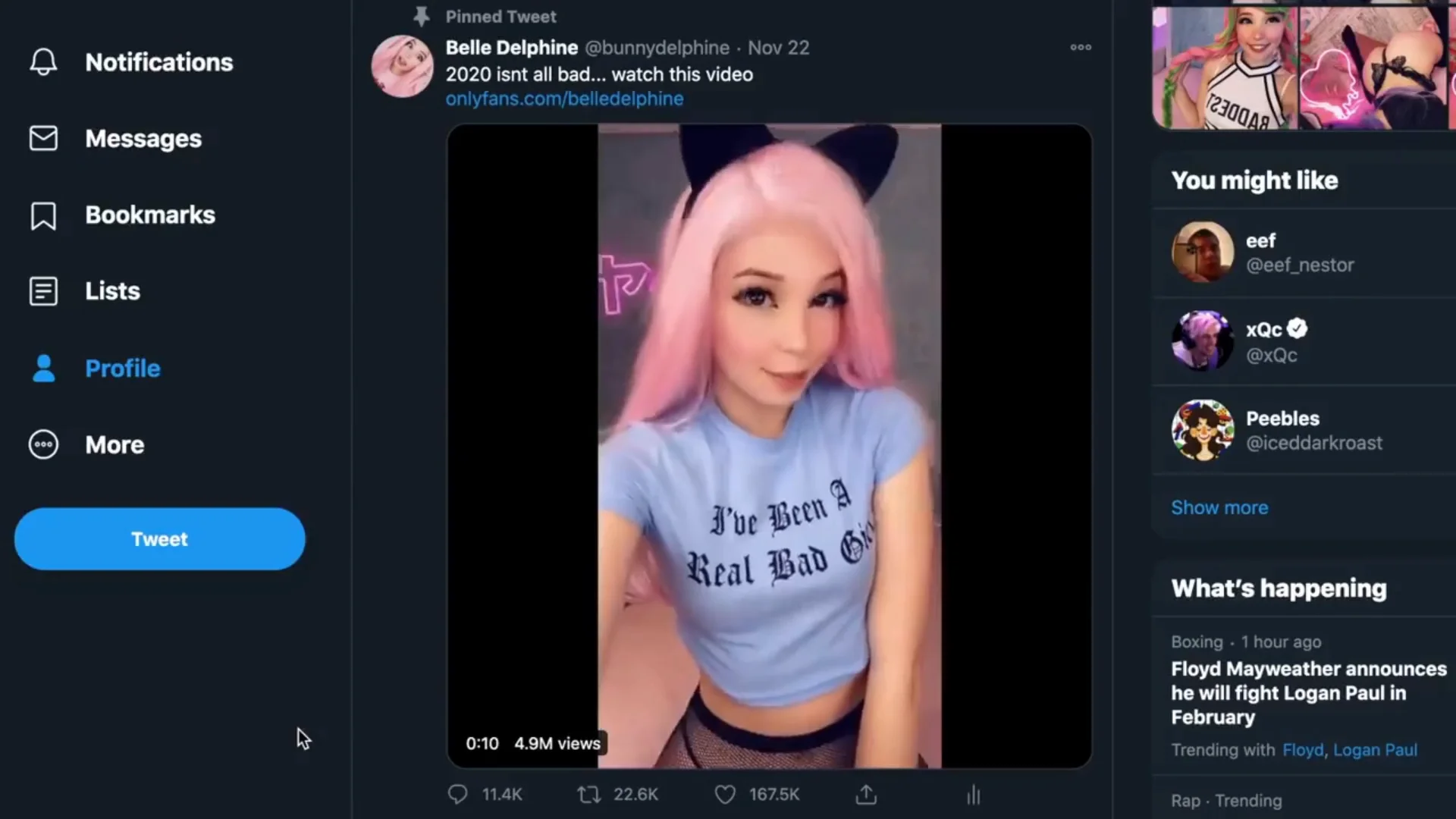 Belle Delphine's worst (or best) tik tok 