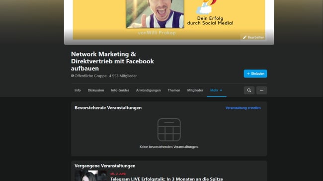 Neue FB Funktion für Online Kurse - Teil 1