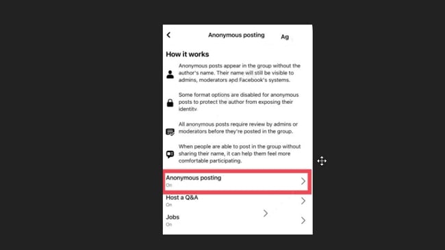 Neu: Anonym posten in FB Gruppen