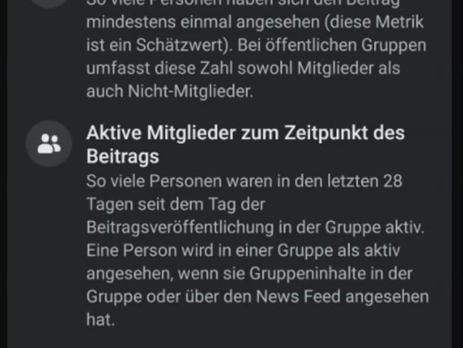 Was bedeuten die Kennzahlen "aktive Mitglieder, Reaktionen & Kommentare"?