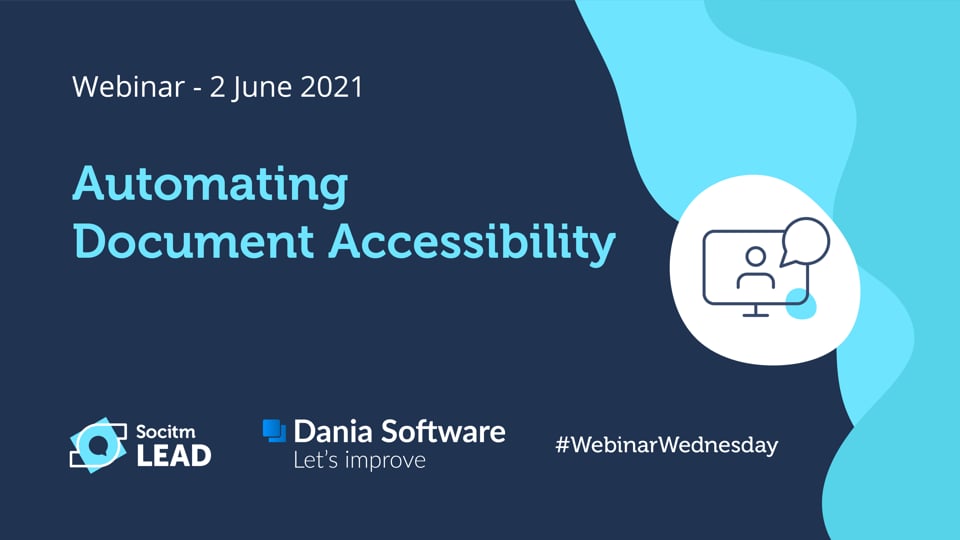 Webinar Wednesday - Automating Document Accessibility - 2nd June 2021