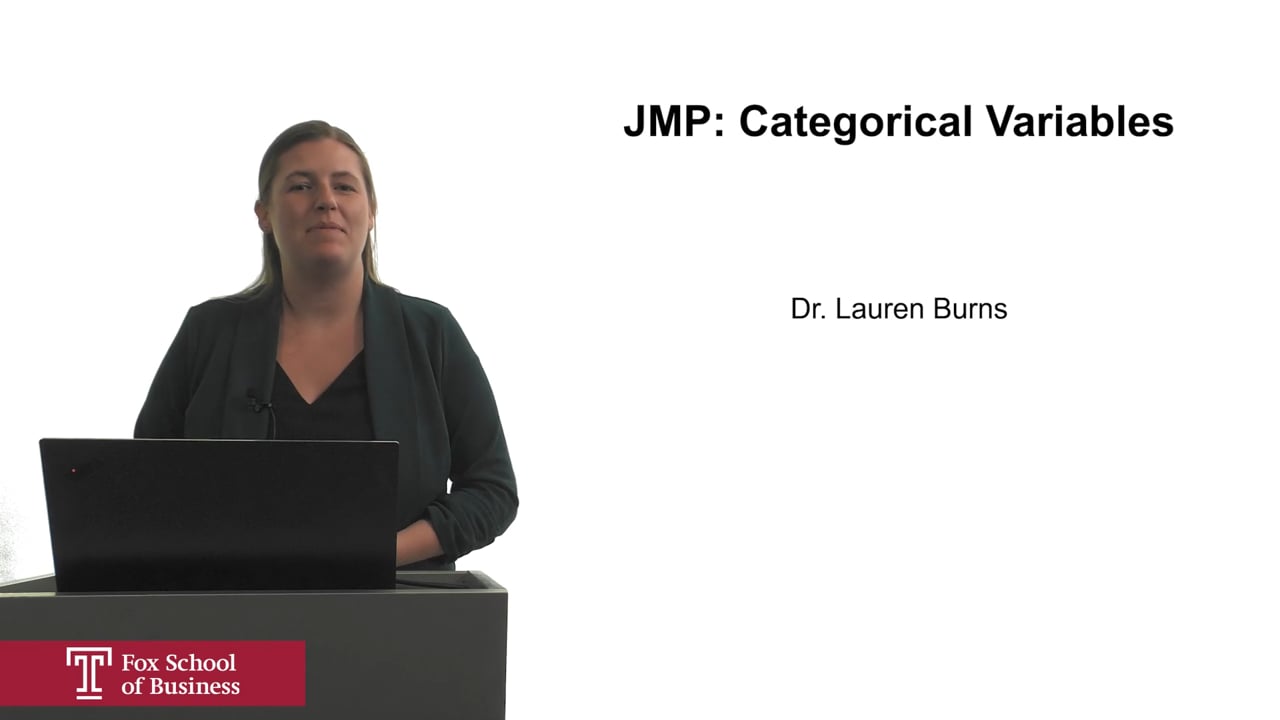 JMP: Categorical Variables