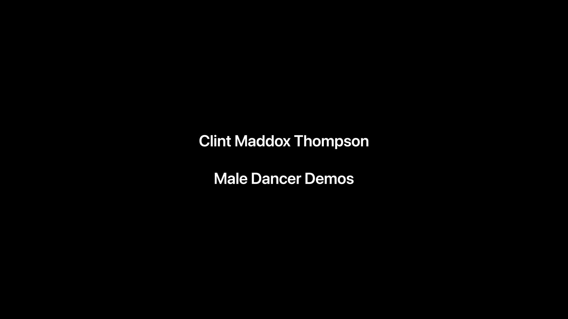 Promotional video thumbnail 1 for Clint Maddox Thompson