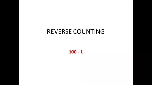 Reverse Counting/Backward Counting