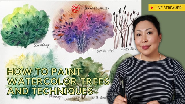 watercolor trees techniques