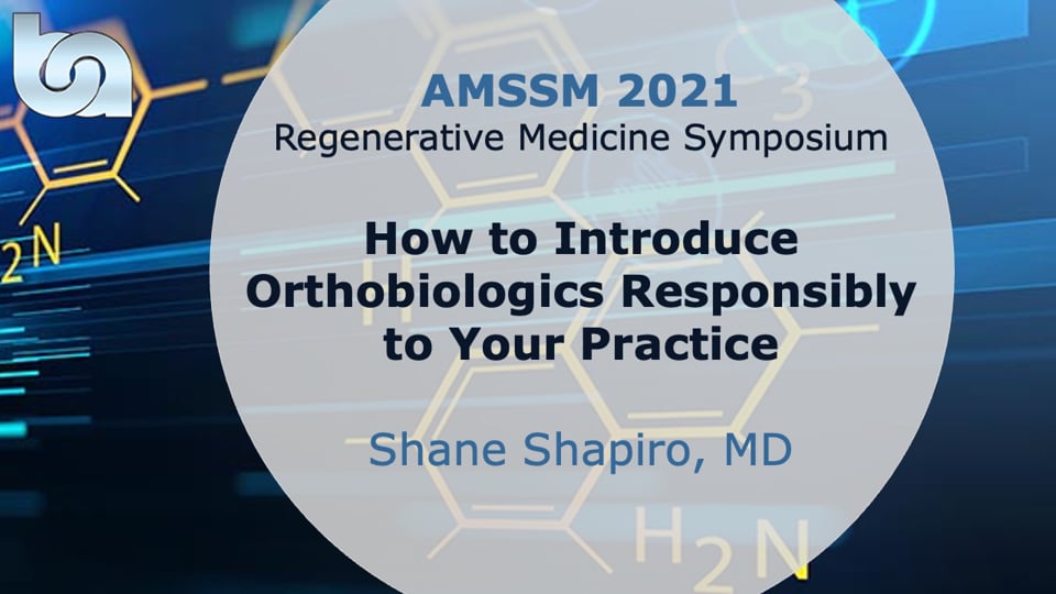 How to Introduce Orthobiologics Responsibly to Your Practice