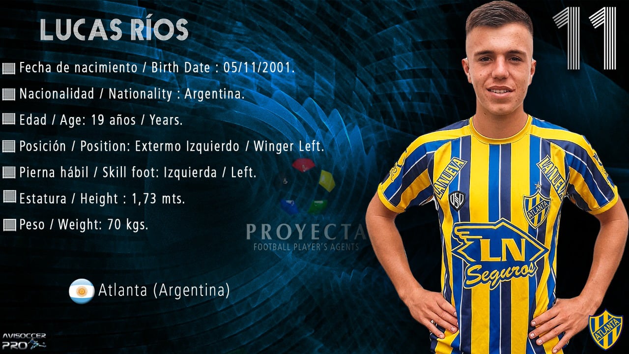 Lucas Rios #11 // Extremo Izquierdo - Winger Left // Atlanta 2021