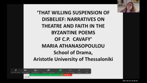 That Willing Suspension of Disbelief: Narratives on Theatre and Faith in the Work of C.P. Cavafy