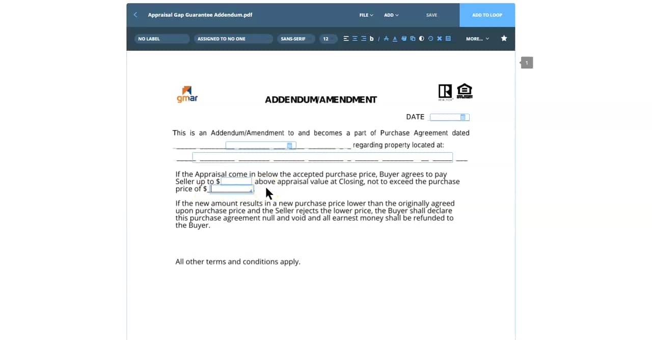 Appraisal Gap Guarantee Addendum on Vimeo