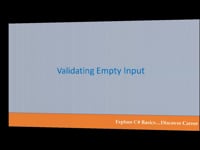 Validating Empty Input