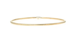 Italian 14kt Yellow Gold Textured Bangle Bracelet