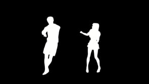 couple, dancers, silhouette