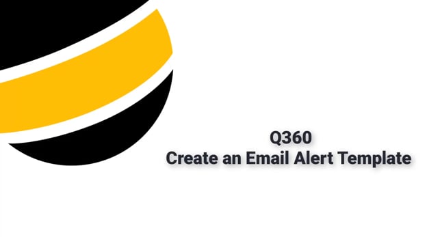 Create an Email Alert Template